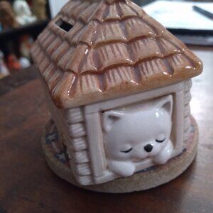 Kitty in House Bank - vintage - Japan